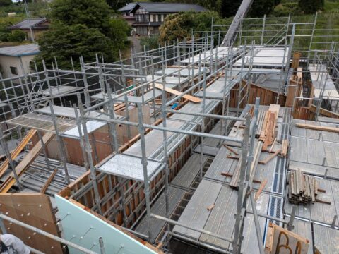 飯田市 上水道中継ポンプ場 地上階施工